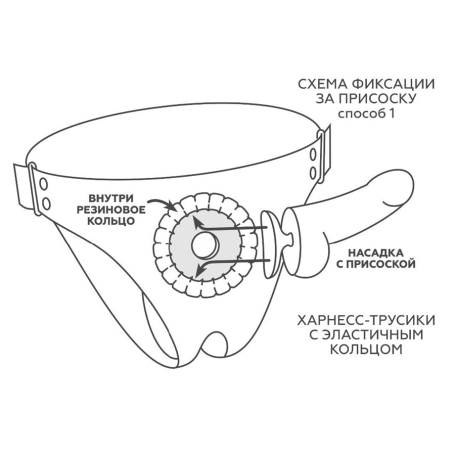 Страпон с 2 насадками Harness 5" Cuba